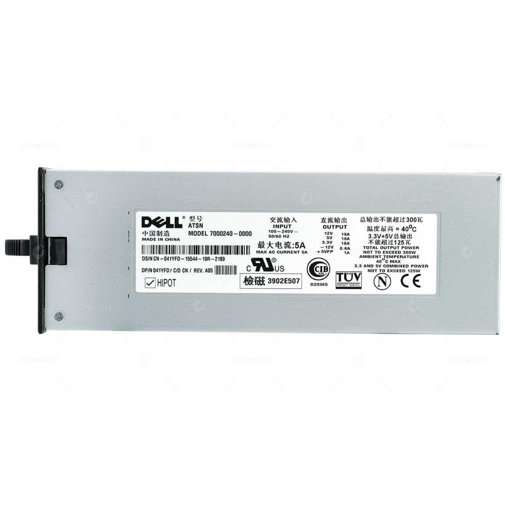 41YFD DELL 300W POWER SUPPLY HOT-SWAP FOR POWEREDGE 2500 4600